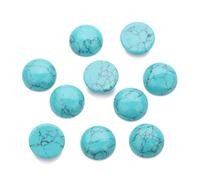 Angoily 20pcs Cabochons Ronds en Cristal Bleu à Base Plate, Pierres Précieuses pour Création Bijoux, Accessoires Décoratifs Délicats pour Bijoux et Montres