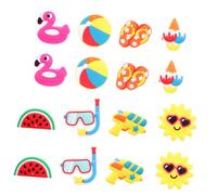Angoily 20pièces Bagues pour Garçon Fille Pvc Bagues à Motifs de Dessins Animés Colorées et Amusantes pour Filles