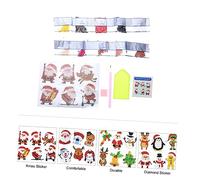 Angoily 24 Ensembles Kit DIY Stickers Diamant de Noël pour Garçon Fille Autocollants Créatifs Colorée Décoration et Facile à Utiliser