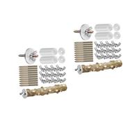 Angoily 24 Ensembles Vis de Montage pour Perchoir Oiseau avec Rondelles Accessoires de Fixation pour Plateforme de Cage à Oiseaux Supports Stables pour Perchoirs et Mangeoires de Perruches