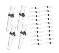 Angoily 24 pièces Lot de Tubes Hydratants Transparents pour Fleurs avec Ventouses Réutilisables et Adaptés Aux Bouquets et Arrangements Hydroponiques Maintien Fraîcheur et Nutrition des