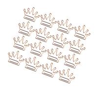 Angoily 24 Pièces Trombones Forme de Couronne Rose Doré Lot de Clips Créatifs pour Bureau Fête et Fournitures de Bureau Accessoires Charmants pour Compte Rendu et Organisation