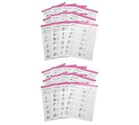 Angoily 24feuilles Entraînement pour Nail Art Cahier de Pratique Vierge pour Formation Manucure Cartes pour Exercices de Peinture Ongles