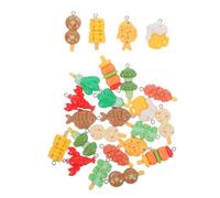 Angoily 24pièces Breloques Alimentaires Vrac Pendentifs De Nourriture Pour Bijoux Colliers Et Bracelets Créatifs