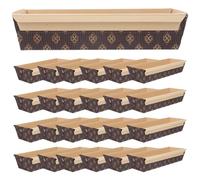 Angoily 25 Moules à Rectangulaires Jetables en Papier Résistant Grosse Taille Antiadhésifs et Résistants pour Pâtisserie Fêtes et sans Fuite D’Huile