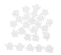 Angoily 25 Pièces Boîte de casque de tasse d' accessoires Mini tête d'ange figurine miniature de chérubin Boucles d'oreilles pour femmes boucles d'oreilles en résine