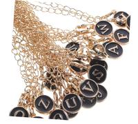 Angoily 26 Pièces Chaîne Pendentif Lettres Décoratives pour Gourde Bouteille Eau Accessoires et Robustes Ornement Pratique pour Tasse Tumbler Décor Élégant