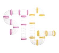 Angoily 2ensembles Tunnels Transparents pour Hamsters Kit Extension pour Cage Jouets à Monter Soi-même pour Souris et Gerbilles Accessibles et Propres