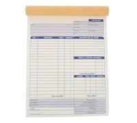 Angoily 2pcs Carnet de factures sans carbone pour petites entreprises, formulaire de facture de travail, gestion des commandes, tenue de registres et suivi détaillé des dépenses