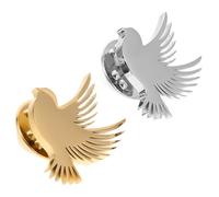 Angoily 2pcs Épingle de Costume Symbole de Paix en Acier Inoxydable pour Hommes, Broche de Revers Élégante et Résistante, pour Mariage et Tenue de Cérémonie