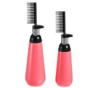 Angoily 2pcs Flacons Distributeurs de Teinture Capillaire en Plastique Rouge 130ml et 200ml pour Coloration Cheveux à Domicile Protection Cuir Chevelu