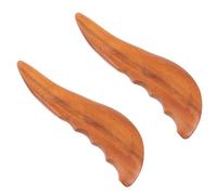 Angoily 2pcs Planche de Massage en Bois Résistant Gua Sha Outil de Massage pour Promouvoir la Circulation Sanguine et Améliorer la Beauté Peau