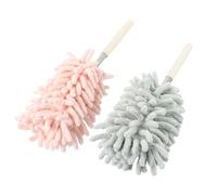 Angoily 2pcs Plumeaux Télescopiques en Microfibre pour Nettoyage de Poussière Manche Extensible et Acier Inoxydable, Brosse à Poussière Pratique pour Usage Domestique