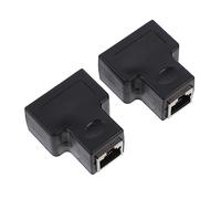 Angoily 2pièces Adaptateur Splitter vers Ports Ethernet Répartiteur Connecteur pour Câble Réseau Cat Partage Facile De Ligne Internet pour Pc Et Ordinateurs