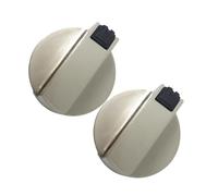 Angoily 2pièces Bouton de Commande Rotatif Argenté pour Cuisinière à Gaz Alliage de Zinc Accessoire de Remplacement Degrés