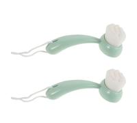 Angoily 2pièces Brosse Faciale Manuelle à Poils Doux pour Nettoyage Profond et Exfoliation Manche Long Ergonomique Élimination des Points Noirs Adaptée pour Femmes Usage Maison et Voyage
