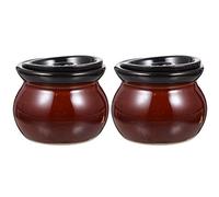 Angoily 2pièces Cocottes Céramique Couvertes Plats Mijotés Épicés Casseroles Pour Nouilles De Riz Café Cocottes Pour Ragoûts