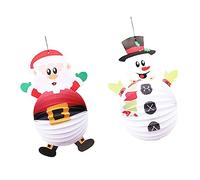 Angoily 2pièces Décoration Suspendue Papier pour Noël Lanternes Créatives à Thème Accessoires De Fête pour Magasins Et Intérieur