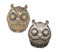 Angoily 2pièces Perles Hibou Laiton pour Bijoux DIY Porte-clés Colliers Bracelets et Décorations Intérieures Mini Perles Espacement Hibou Vintage