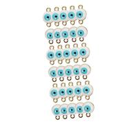 Angoily 3 Ensembles Bracelets Alliage Avec Pendentifs Œil Malin De Charmes Décoratifs Pour Diy Charmes À Oreilles Simples À Oreilles Doubles 40 Pièces * 3
