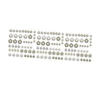 Angoily 3 Ensembles Breloques Pentacle Vintage Pour Fabrication De Bijoux Diy Pendentifs Étoile À Double Face Résistants Et Antidécoloration Accessoires Pour Colliers Et 48 Pièces * 3