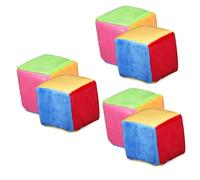 Angoily 3 Ensembles Peluche Jeu De Cubes De Jeu De Cartes d'apprentissage Précoce Dés Colorés d'apprentissage du Cube Cubes D'histoire Chiffon 2 Pièces * 3