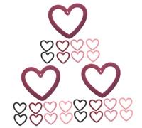 Angoily 3 Ensembles Pendentif D'amour Charme Collier En Forme De Cœur Bricolage Love Heart Charm Matériau Afflux Breloques Coeur Pour La Fabrication De Bijoux Flocage Résine 8 Pièces * 3