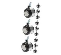 Angoily 3 Ensembles Roues Pivotantes Alliage De Zinc Avec Frein Roulettes Universelles Pour Fauteuil De Bureau Chariot Et Étagère À Fil Installation Facile Et Rotation 4 Pièces * 3