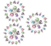 Angoily 3 Ensembles Téleanning De Boucles D'oreille À Fleurs Séchées Pendentif Breloques Boule De Verre Pendentifs De Charme Charmes Des Boucles D'oreilles Un Verre 100 Pièces * 3