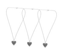 Angoily 3 Pièces collier pendentif bricolage Charmes brillants médaillon lumineux collier médaillon coeur fille Cas arôme collier cœur étui lumineux pour parfum porte-boules aromatiques