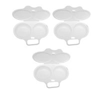 Angoily 3 Pièces Cuiseur à Œufs Micro-ondes Plastique Réutilisable Vapeur Rapide Outil de Cuisine Compact et Pratique pour Cuisson Quotidienne