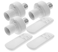 Angoily 3 pièces Douilles Télécommandées sans Fil avec Minuterie Support Lampe Compatible Ampoules LED et Économie Énergie Interrupteur à Distance Facile à Installer pour Usage Domestique
