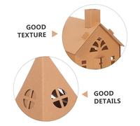 Angoily 3 pièces Kit Mini Maisons Carton à Peindre pour Garçon Fille Modèles Miniatures DIY Carton Jeu Créatif et Éducatif pour Développer Imagination et