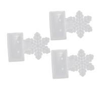 Angoily 3 Pièces Moule Silicone pour Décoration de Noël Forme de Flocon Facile à Utiliser pour DIY Époxy et Fondant pour Ornements Hiver et Personnalisées