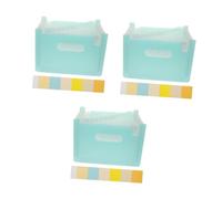 Angoily 3 Pièces Organisateur de Bureau Multifonction Trieur Portable Couches Transparent Bleu pour Reçus et Documents et Résistant PP pour Maison École et Voyage