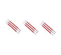 Angoily 3 Pièces Outils de Sculpture Acier Inoxydable pour Argile Kit de Fabrication de Poterie avec Têtes Doubles pour Modelage et Création Rouge