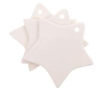 Angoily 3 Pièces Pendentifs Céramique Diy pour Décoration Étiquettes à Dessiner et Peindre Ornements Suspendus Uniques pour Noël Fêtes et Artisanat
