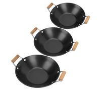 Angoily 3 pièces Petites Casseroles avec Poignée Bois Pots Anti-débordement pour Cuisson Rapide et Uniforme Petits Faitouts Plats pour Nouilles et Cuisson sur Cuisinière Légers et