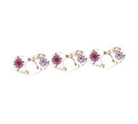 Angoily 3 Pièces Porte Page Résine avec Fleurs Séchées Support de Lecture avec Anneau Pouce Accessoire Transparent pour Amoureux des Pratique et Personnalisé