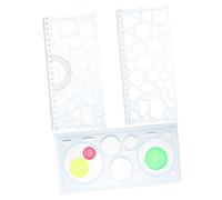 Angoily 3 Pièces Règles Géométriques Outils de Dessin pour École Activités Manuelles et Fournitures Scolaires Couleur Aléatoire
