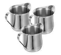 Angoily 3 pièces Set de Pichets It Acier Inoxydable Résistants Chaleur pour Mousser Chauffer et Servir Boissons Chaudes et Froides Au Café et Espresso