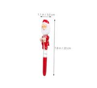 Angoily 3 Pièces Stylo à Bille de Noël LED Interactif Stylo Boxe Lumineux Père Noël pour Garçon Fille et Bureau et Original pour Cadeaux de Fête