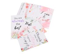 Angoily 30 Cartes D'encouragement en Anglais Citations Inspirantes, Format Petit, Papier Cartonné Coloré, Cartes de Motivation pour Bureau, École et Soutien Personnel