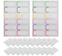 Angoily 30 Feuilles Lot de Étiquettes Autocollantes Imperméables pour Biberons et Fournitures Scolaires Étiquettes Auto-plastifiantes Résistantes à Eau pour Crèche et École Stickers