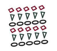 Angoily 30 Pièces Pendentifs Géométriques Colorés Boucles Oreilles pour Femmes Filles Style Ovale Noir Décoration de Costume de Fête