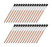 Angoily 30 Pièces Pinceaux Plats Garçon Fille Pinceaux Nylon Courts pour Aquarelle Gouache Huile Bois Ergonomiques pour Peinture Détails et Loisirs Créatifs