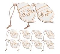 Angoily 30 Pièces Santa Claus Wooden Slices For Christmas Tree Decorations Unfinished Paintable Wood Crafts With Smooth Surface For DIY Birthday And Holiday Art