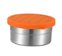 Angoily 304 Bac à Légumes En Acier Inoxydable Récipients Alimentaires En Métal Avec Couvercles Rangement En Inox Contenants à Goûter Pour Les Tout-petits Gel De Silice Orange