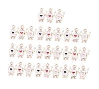 Angoily 30pièces Pendentifs De Soldat De Poker Pour Diy Bijoux Charmes Pour Boucles Oreilles Et Accessoires Créatifs Noir Rouge Rose