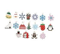Angoily 34 Pièces Pendentifs de Noël Alliage Décorations Dornement Métalliques Résistantes Accessoires DIY pour Bijoux et Pendentifs Suspendus Hiver pour Décoration Noël et Création